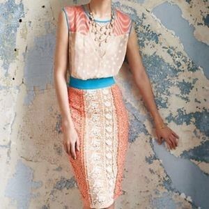 Champagne & strawberry Lace Dress